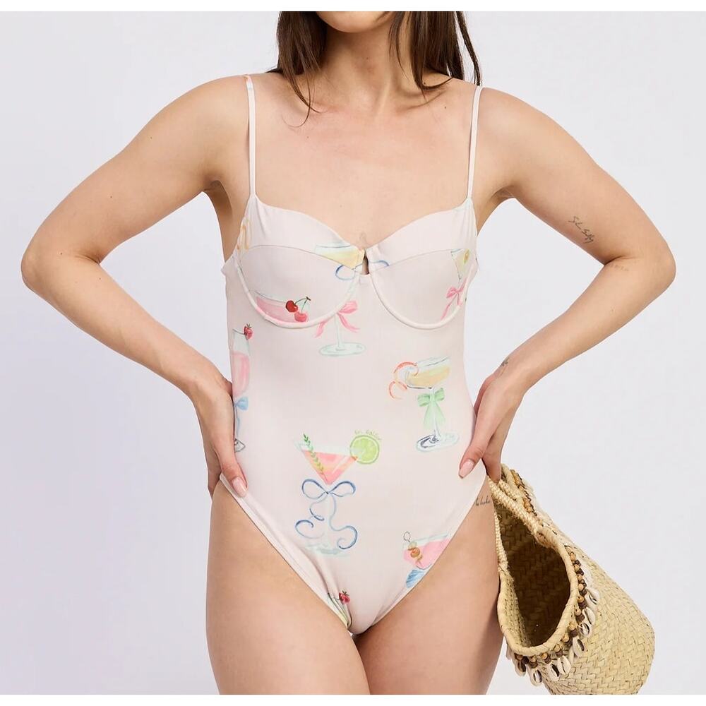 En Saison Mia Cocktail Underwire One Piece-Swimsuit Light Pink Medium